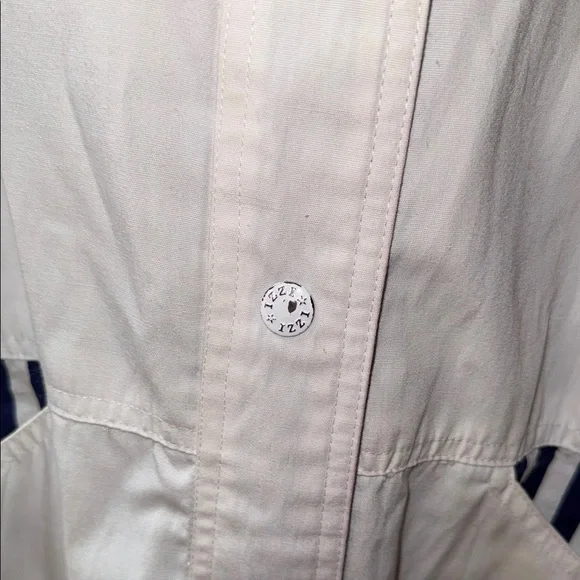 Vintage Izzy Spirit Windbreaker White w/ Stripes Sailing Jacket Women’s Size M - Picture 5 of 8